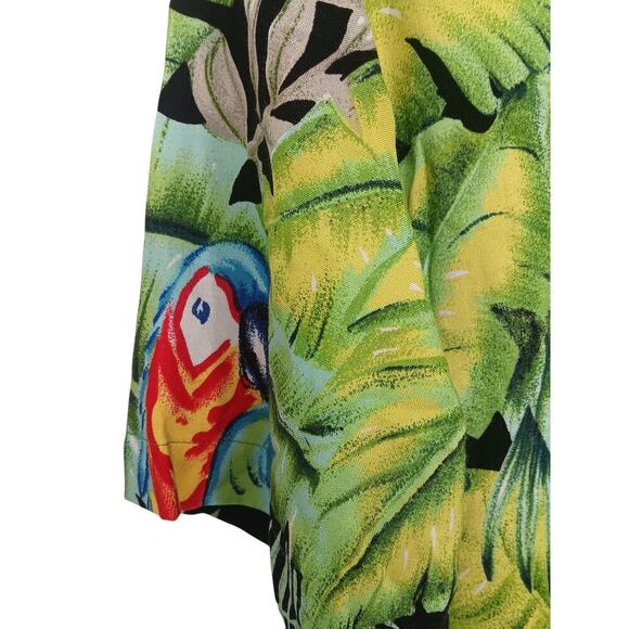 Pineapple Connection Hawaiian Shirt Mens Large Parrot Tropical Rayon Aloha Luau - Picture 7 of 12